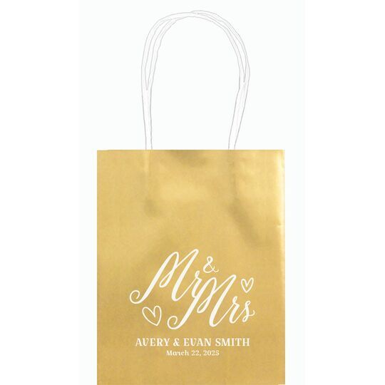 Mr. and Mrs. Hearts Mini Twisted Handled Bags